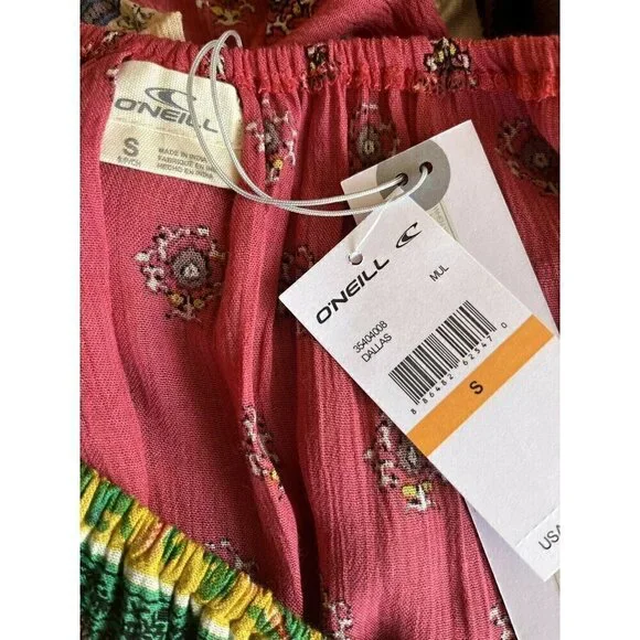 O'Neill Dallas Off-The-Shoulder Cropped Top - Womens Shirts Size S L - Picture 4 of 12